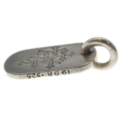 Chrome Hearts D Tag Sml Small Dog Tag Cemetery Gray Gold Silver Pendant — view 3