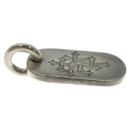 Chrome Hearts D Tag Sml Small Dog Tag Cemetery Gray Gold Silver Pendant — view 4
