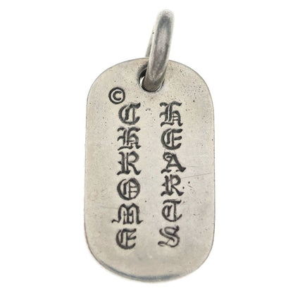 Chrome Hearts D Tag Sml Small Dog Tag Cemetery Gray Gold Silver Pendant — view 2