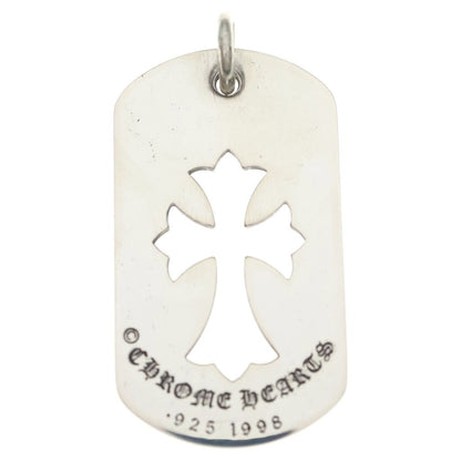 Chrome Hearts D Tag Lrg CO Crs Cutout Cross Dog Tag Large Pendant Silver — view 2