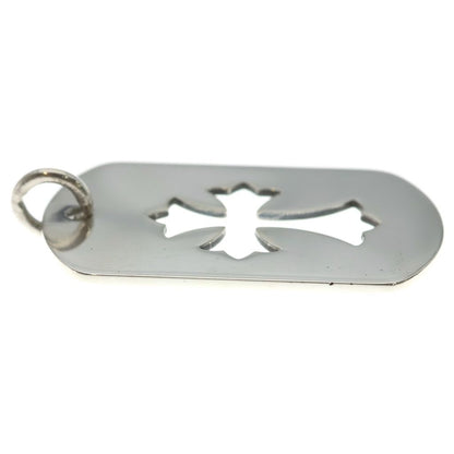 Chrome Hearts D Tag Lrg CO Crs Cutout Cross Dog Tag Large Pendant Silver — view 4