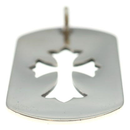 Chrome Hearts D Tag Lrg CO Crs Cutout Cross Dog Tag Large Pendant Silver — view 5