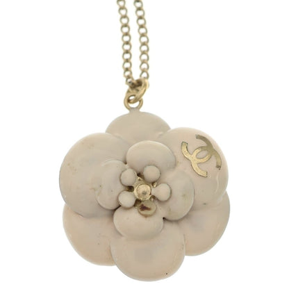 Chanel Camellia Pendant Chain Gold Beige — view 3