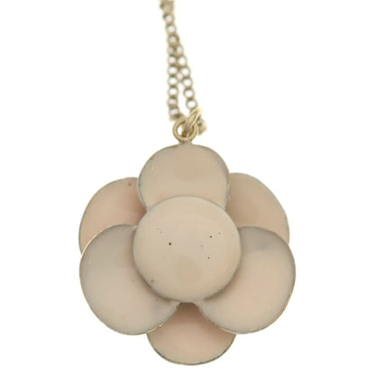 Chanel Camellia Pendant Chain Gold Beige — view 5