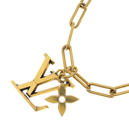Louis Vuitton Collier Flower Necklace LV Initial Gold