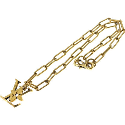 Louis Vuitton Collier Flower Necklace LV Initial Gold — view 2