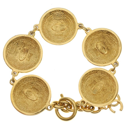 Chanel Quilted CC Logo Bracelet Gold — view 2
