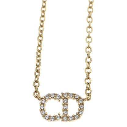Tiffany & Co CD Logo Rhinestone Pendant Chain Gold — view 3