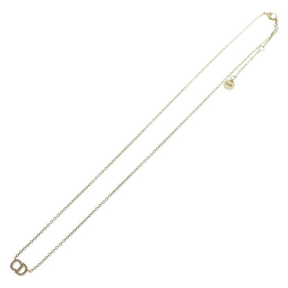 Tiffany & Co CD Logo Rhinestone Pendant Chain Gold — view 2