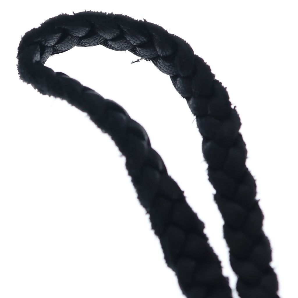 Chrome Hearts Leather Braid Scroll Blade Necklace Black Silver — view 3