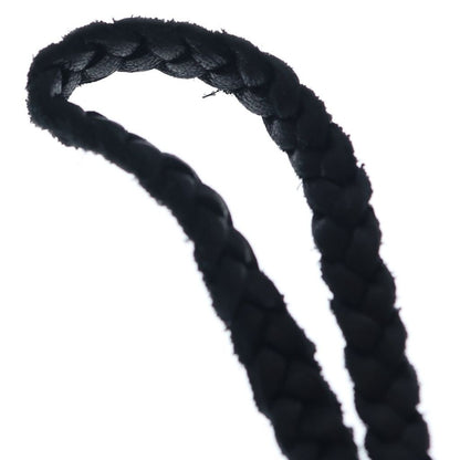 Chrome Hearts Leather Braid Scroll Blade Necklace Black Silver — view 3
