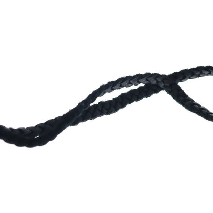 Chrome Hearts Leather Braid Scroll Blade Necklace Black Silver — view 5