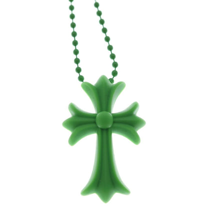 Chrome Hearts Rubber CH Crs Sml Small CH Cross Necklace Silicone — view 3