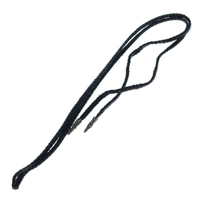 Chrome Hearts Leather Braid Scroll Necklace Black Silver — view 2