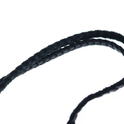 Chrome Hearts Leather Braid Scroll Necklace Black Silver — view 5