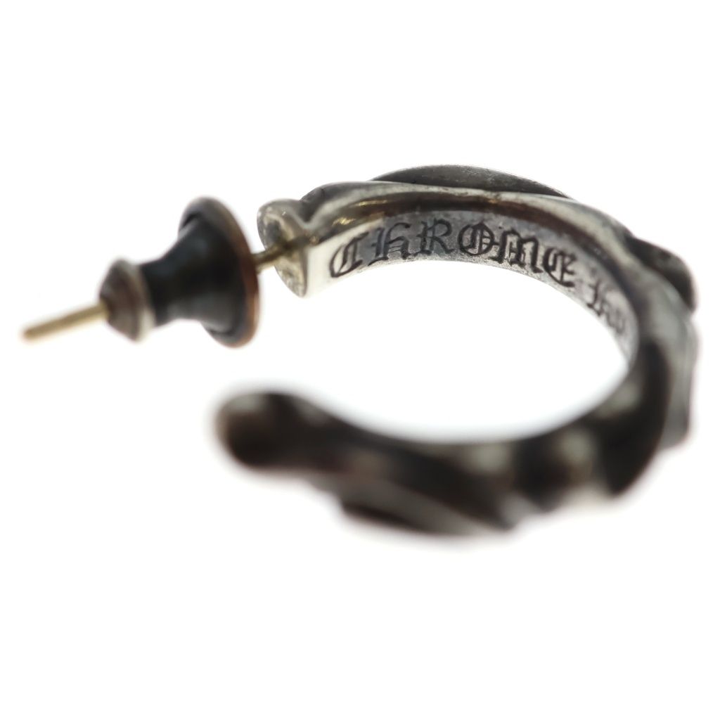Chrome Hearts Hoop Scrool Scroll Earrings Silver — view 5