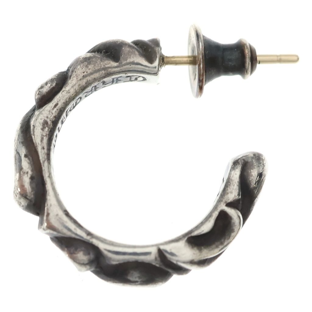 Chrome Hearts Hoop Scrool Scroll Earrings Silver — view 3