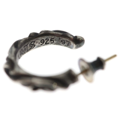 Chrome Hearts Hoop Scrool Scroll Earrings Silver — view 6