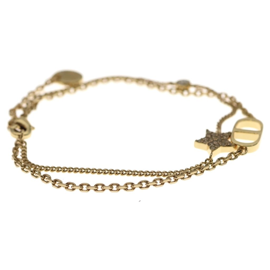 Dior Petit CD Double Chain Bracelet Gold — view 3