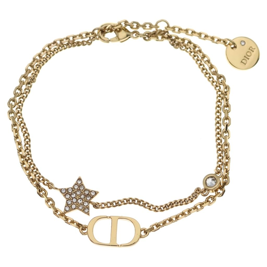 Dior Petit CD Double Chain Bracelet Gold