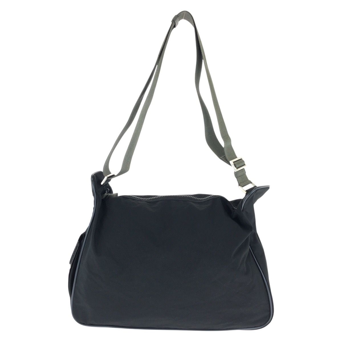 Prada Sports Line Black Gray Silver Nylon Shoulder
