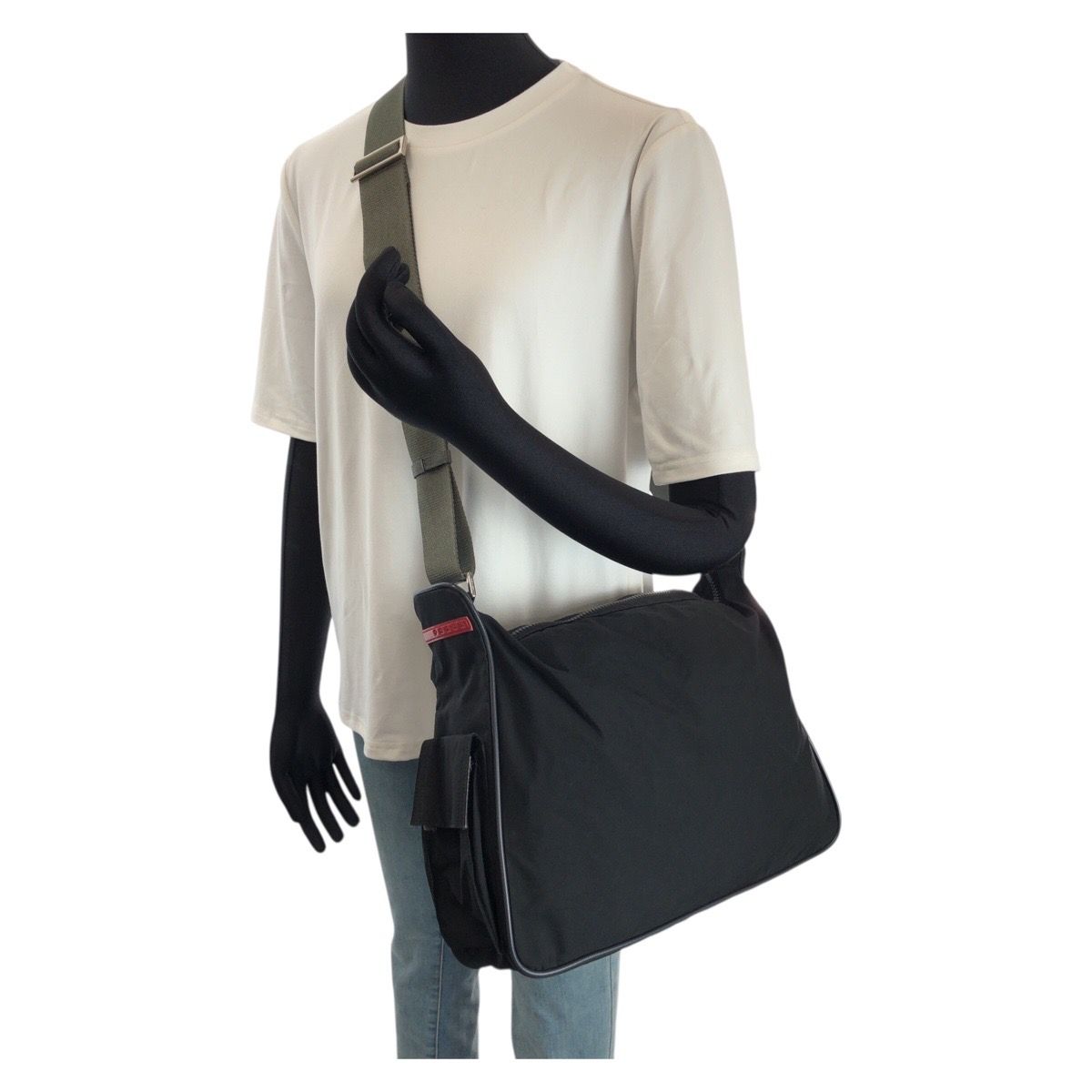 Prada Sports Line Black Gray Silver Nylon Shoulder — view 7