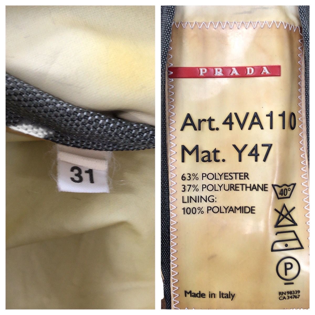 Prada Sports Line Black Gray Silver Nylon Shoulder — view 4