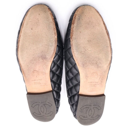 Chanel Quilted Loafers Black Leather — view 5