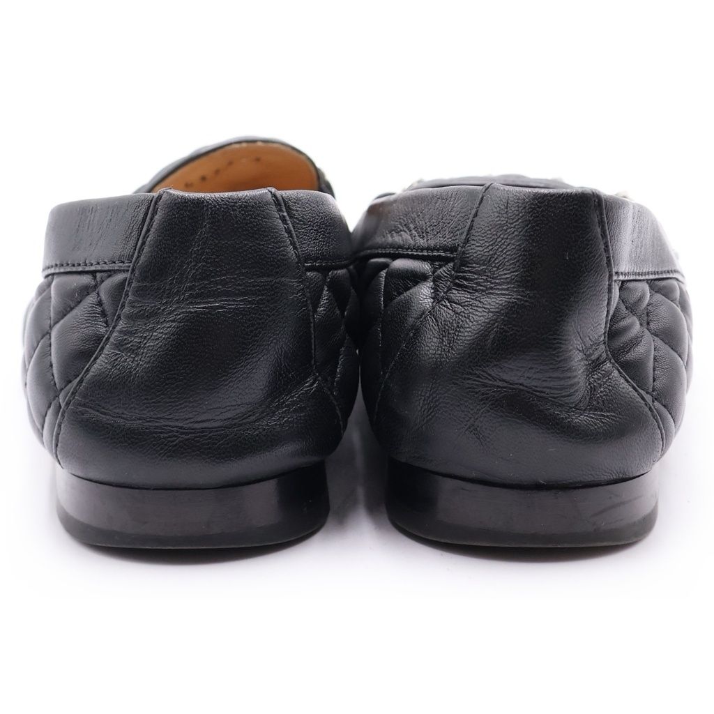 Chanel Quilted Loafers Black Leather — view 3