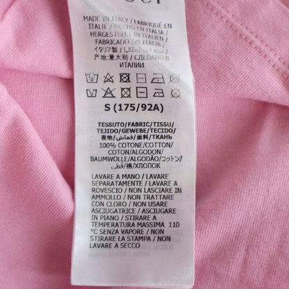 Gucci Freya Hartas Front Print Crew Neck Short Sleeve T-Shirt Pink — view 7