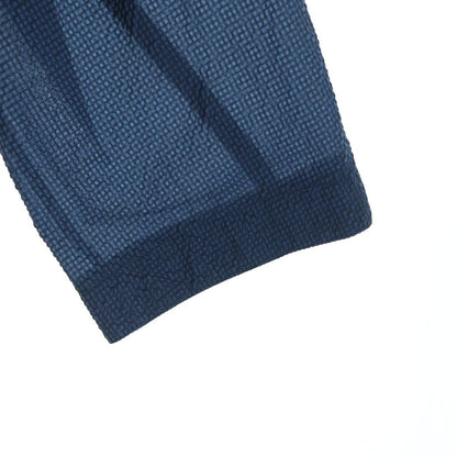 Hermes Seersacquer Zip Up Nylon Long Coat Navy — view 5