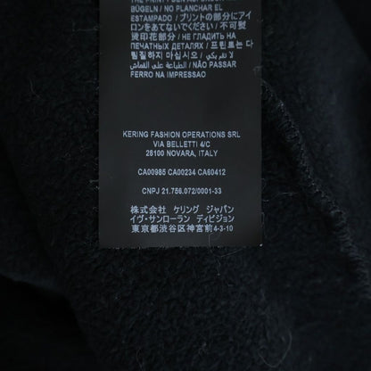 Saint Laurent Paris Front Logo Print Pullover Sweatshirt Hoodie Black — view 8