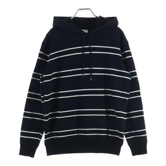 Saint Laurent Paris Border Sweatshirt Pullover Hoodie Black