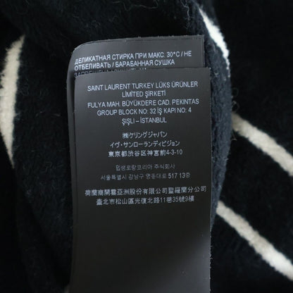 Saint Laurent Paris Border Sweatshirt Pullover Hoodie Black — view 8