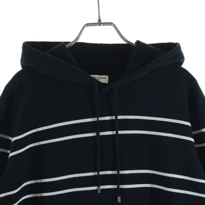Saint Laurent Paris Border Sweatshirt Pullover Hoodie Black — view 3