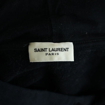 Saint Laurent Paris Border Sweatshirt Pullover Hoodie Black — view 6
