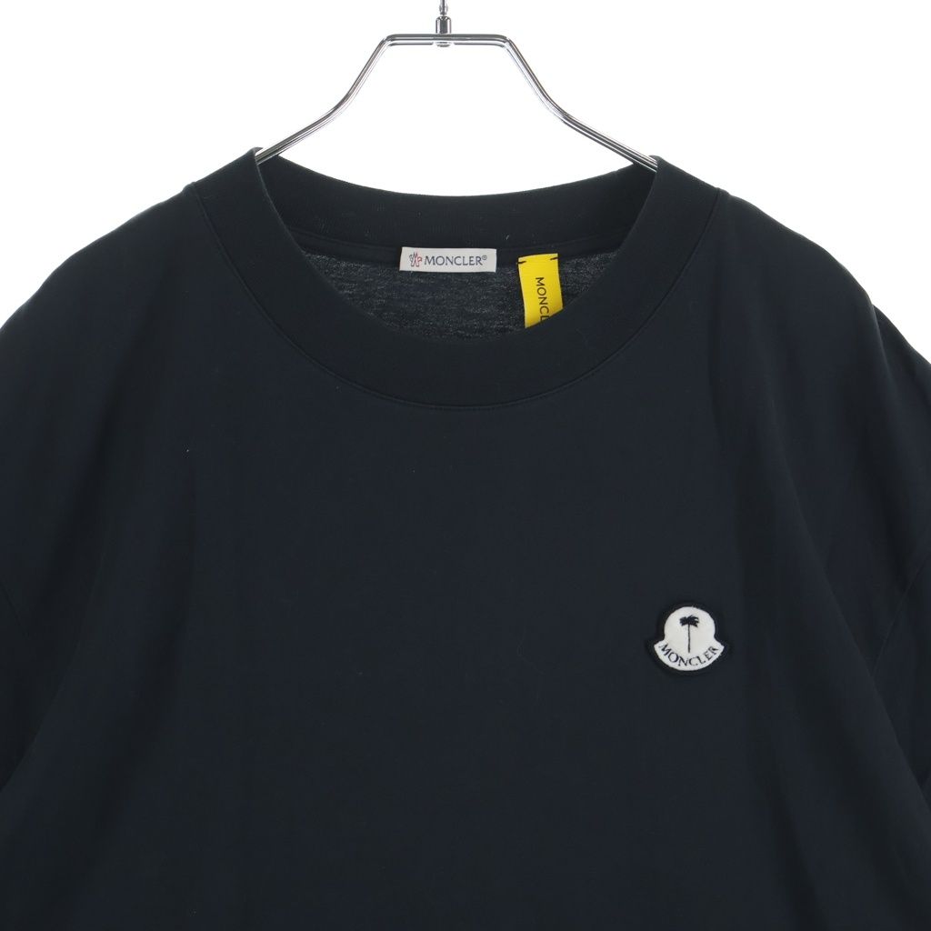 Moncler Genius Palm Angels SS T-Shirt Logo Patch Crew Neck Short Sleeve Black — view 3