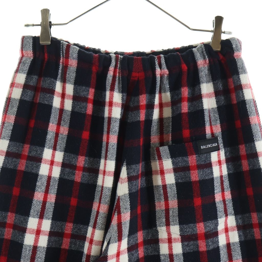 Balenciaga Plaid Cotton Sweatshirt Pants — view 4