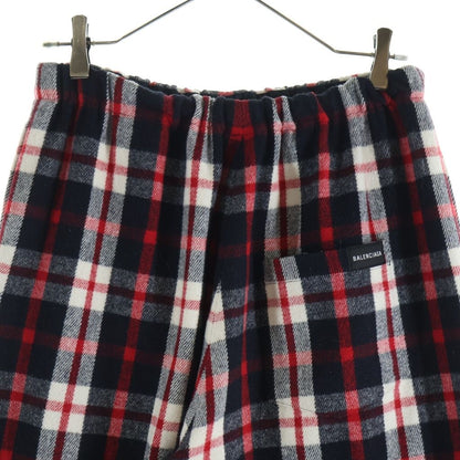 Balenciaga Plaid Cotton Sweatshirt Pants — view 4