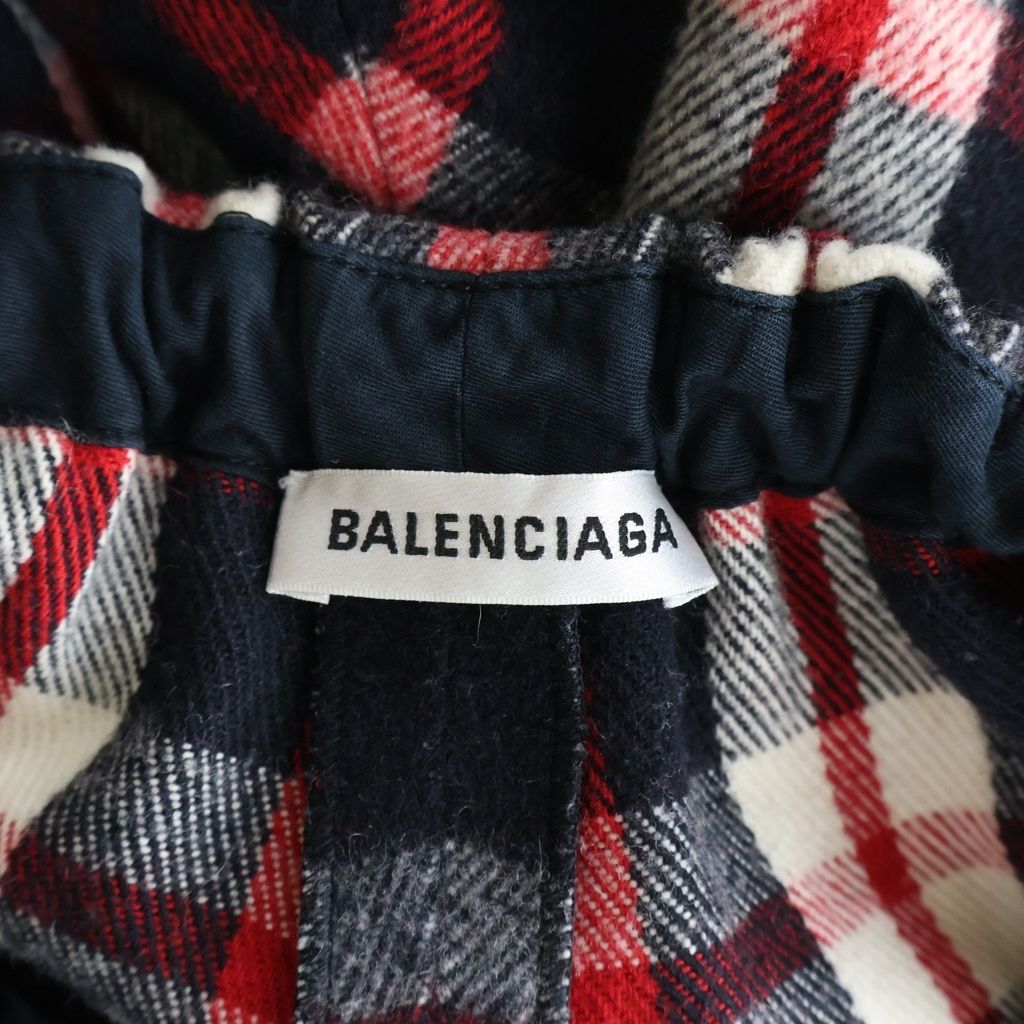 Balenciaga Plaid Cotton Sweatshirt Pants — view 6