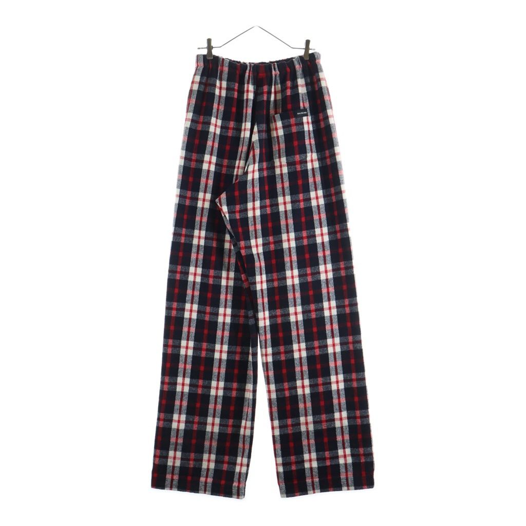 Balenciaga Plaid Cotton Sweatshirt Pants — view 2