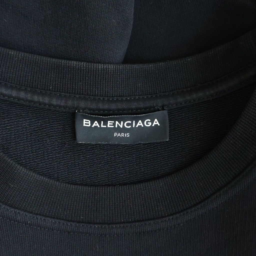 Balenciaga Oversized Homme City Embroidery Sweatshirt Black — view 6