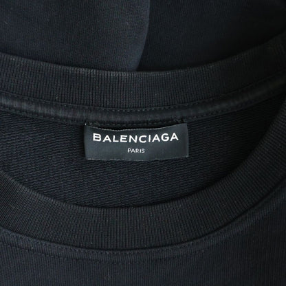 Balenciaga Oversized Homme City Embroidery Sweatshirt Black — view 6