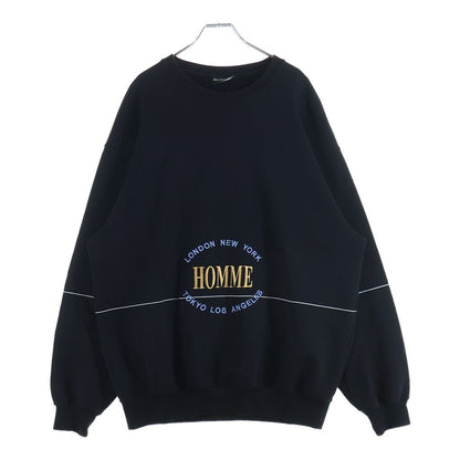 Balenciaga Oversized Homme City Embroidery Sweatshirt Black