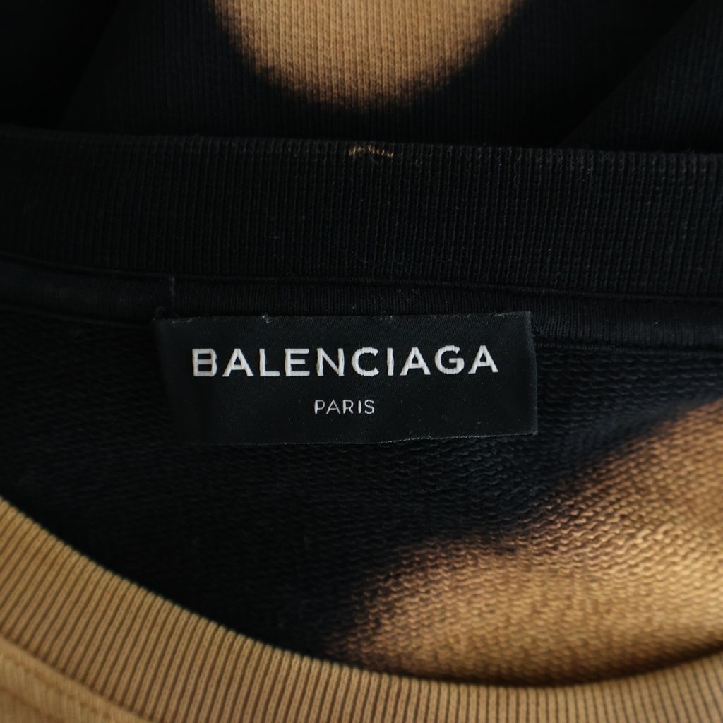 Balenciaga Oversize Bleach Homme Sweater Bree Embroidery Sweatshirt Black Brown — view 6