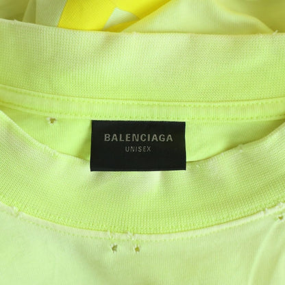Balenciaga Tape Type T-Shirt Front Logo Short Sleeve Yellow — view 6