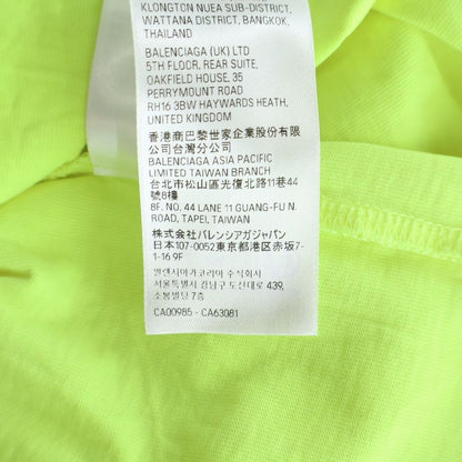 Balenciaga Tape Type T-Shirt Front Logo Short Sleeve Yellow — view 8