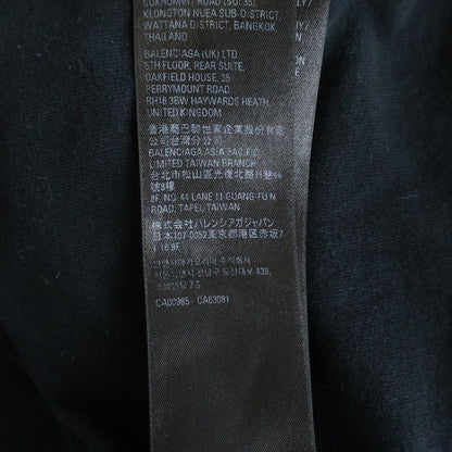 Balenciaga Slogan Print Large Fit T-Shirt Distressed Paint Short Sleeve Black — view 8