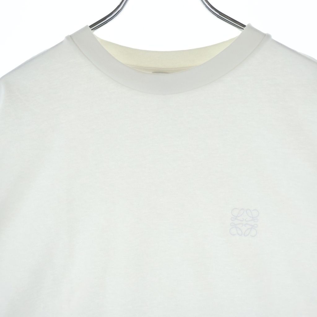Loewe Anagram Logo Embroidery Crew Neck Short Sleeve T-Shirt White — view 3