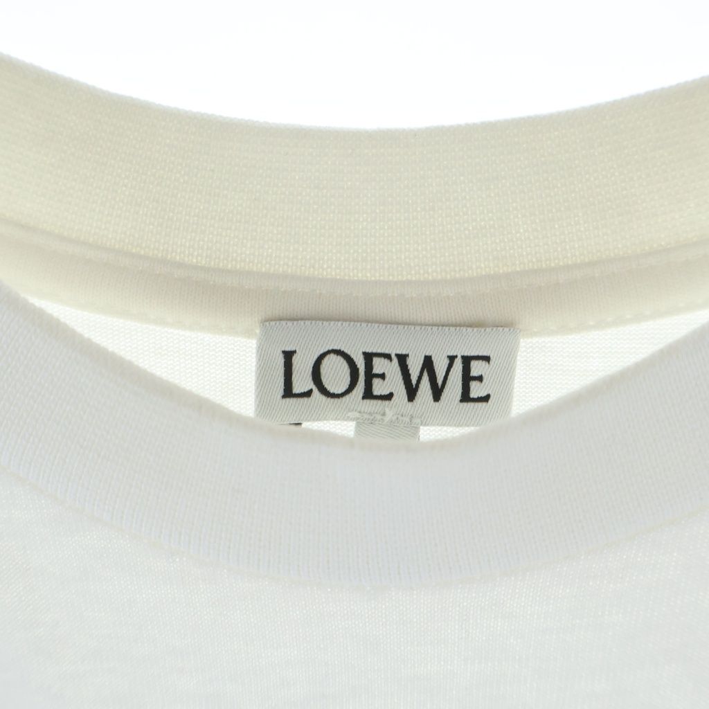 Loewe Anagram Logo Embroidery Crew Neck Short Sleeve T-Shirt White — view 7